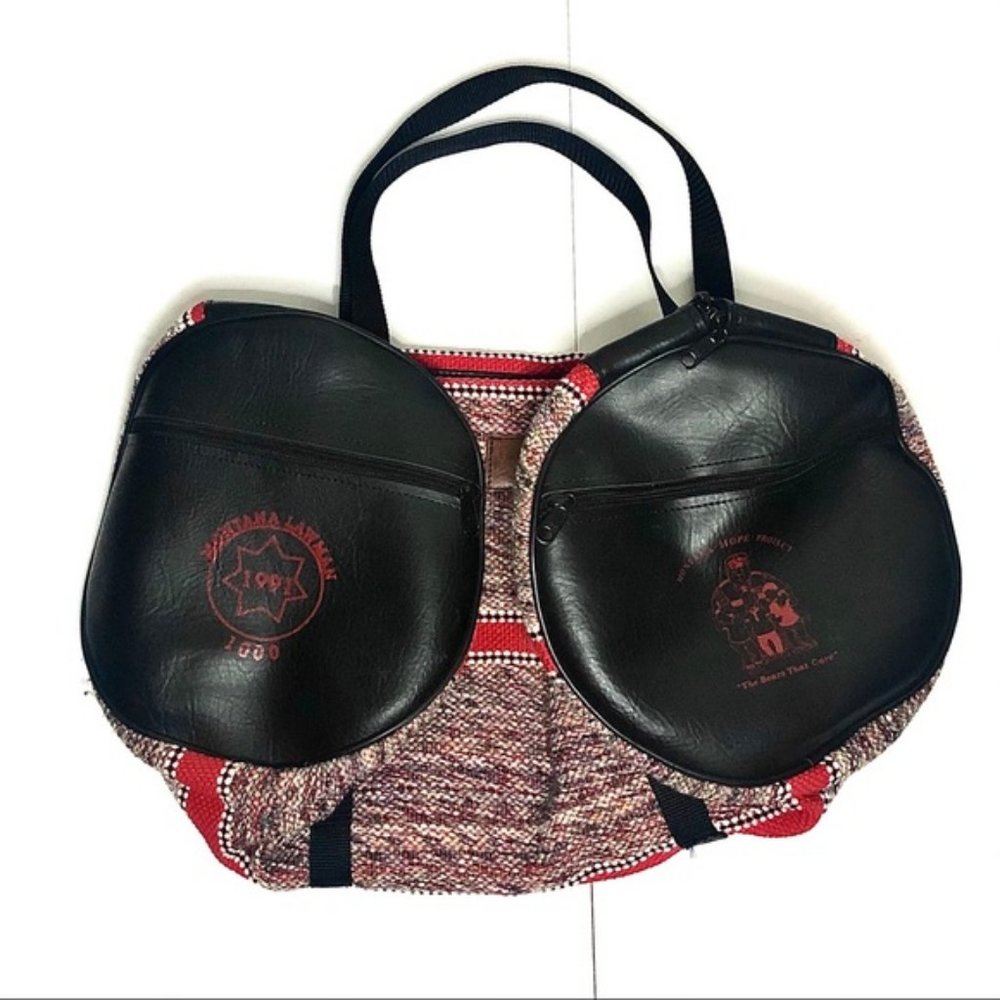 ❌SOLD❌Vintage Saddlebags Woven Duffel Bag - Picture 7 of 9